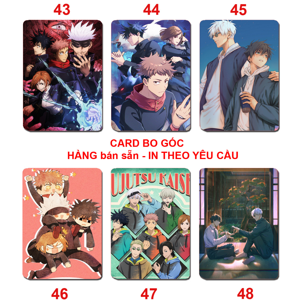 Card bo góc anime Jujutsu Kairen - chú thuật hồi chiến