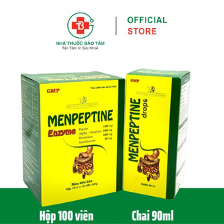 Men Hỗ Trợ Tiêu Hóa Menpeptine Enzyme và Drops Mediphar - Dạng Viên và Dạng Lỏng