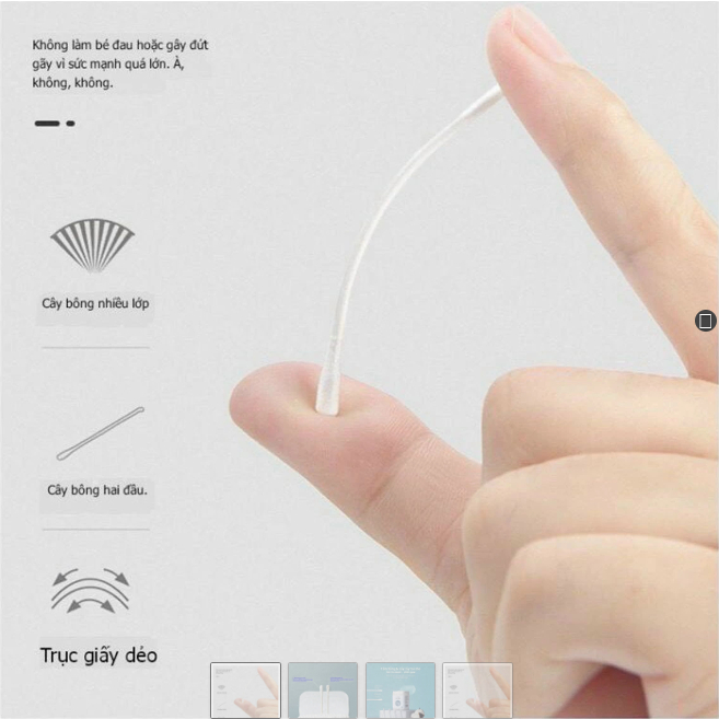 Tăm Bông V-COOOL/MISUTA cao cấp cho bé hộp 200pcs