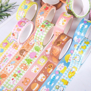 Cuộn washi tape dùng để trang trí được chọn mẫu