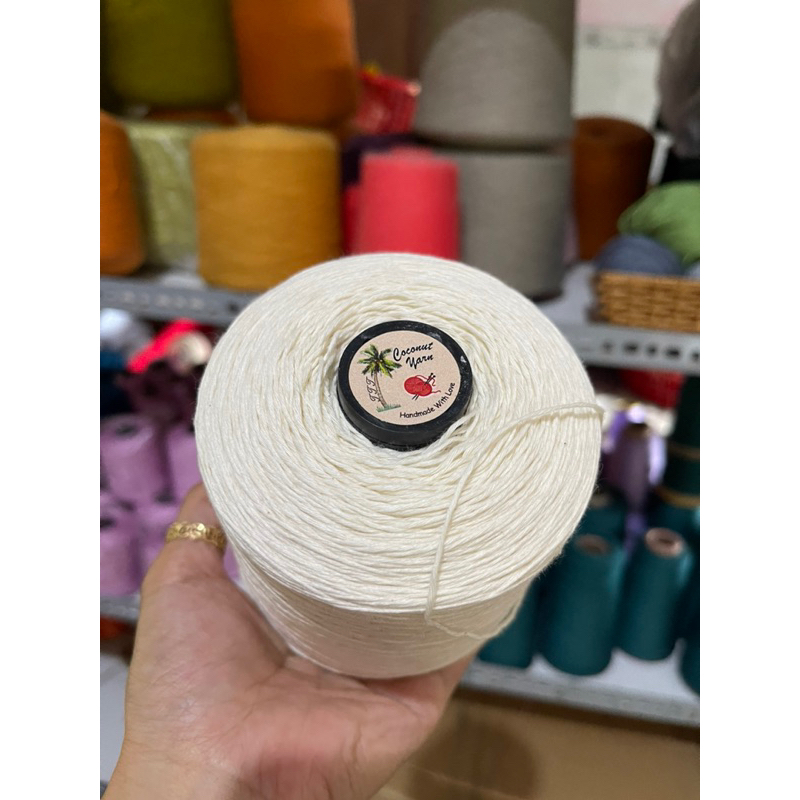 coconut cotton _ màu kem ngà 25k/100gr siêu nhẹ mát