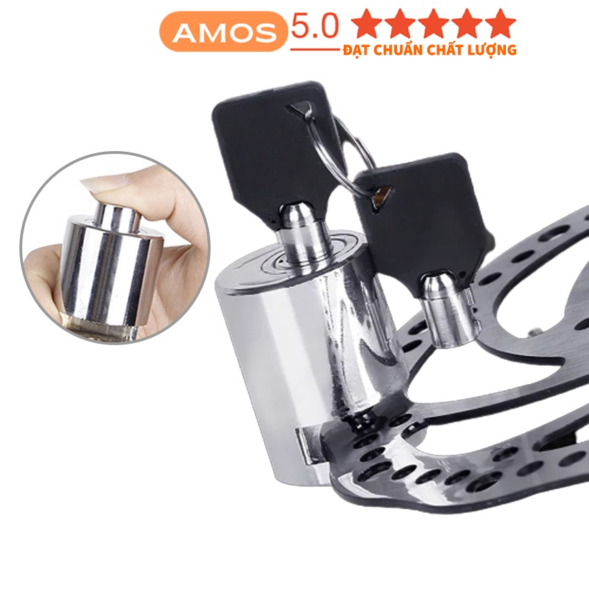 Khóa phanh đĩa chống trộm xe đạp / xe máy đời mớ, thép nguyên khối thông minh và an toàn, khóa phanh đĩa chống trộm