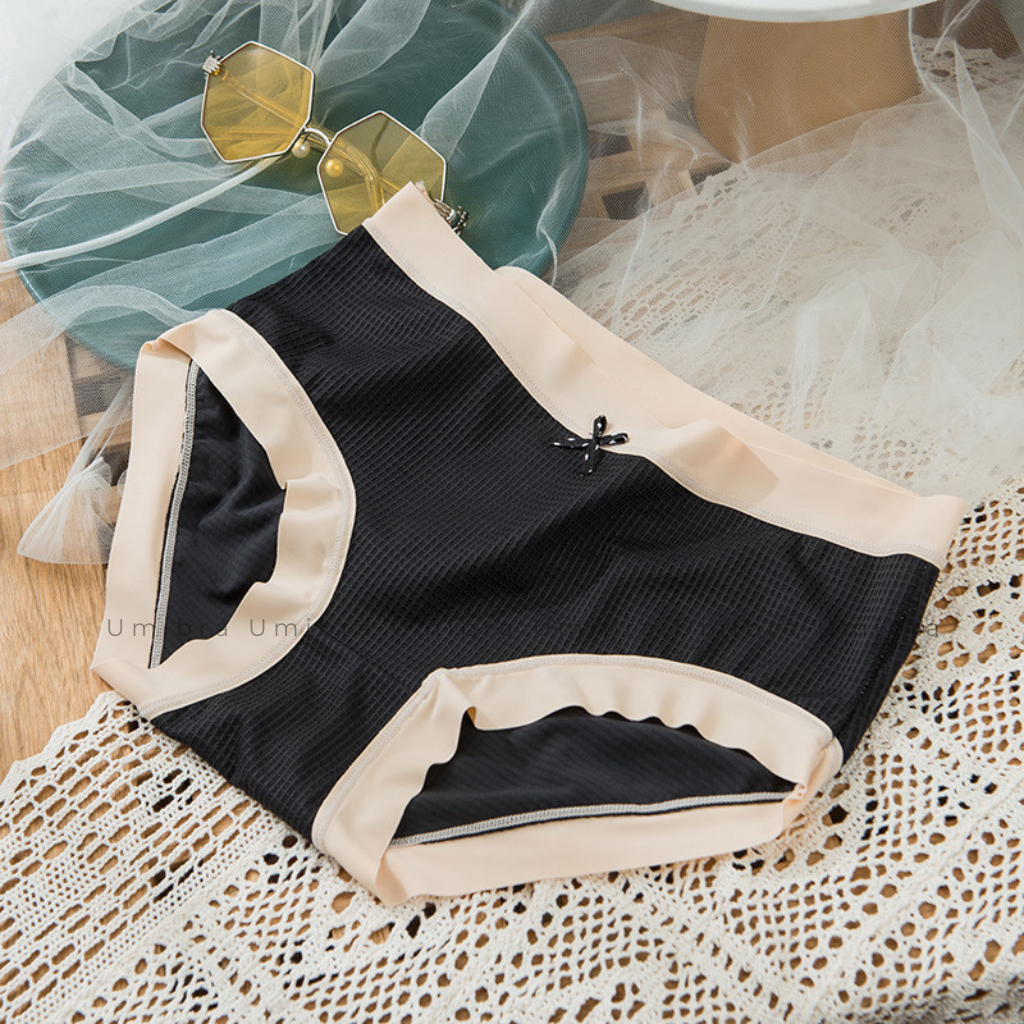 Quần lót Cotton lạnh Umibra viền su thiết kế dập ô co dãn đàn hồi thông thoáng - QL13
