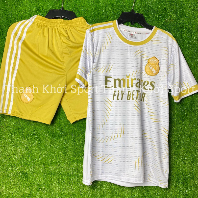 BỘ QUẦN ÁO BÓNG ĐÁ CLB REAL MADRID MÀU TRẮNG MỚI 2023-2024