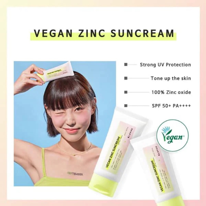 Kem chống nắng chay Klavuu Vegan Zinc Suncream