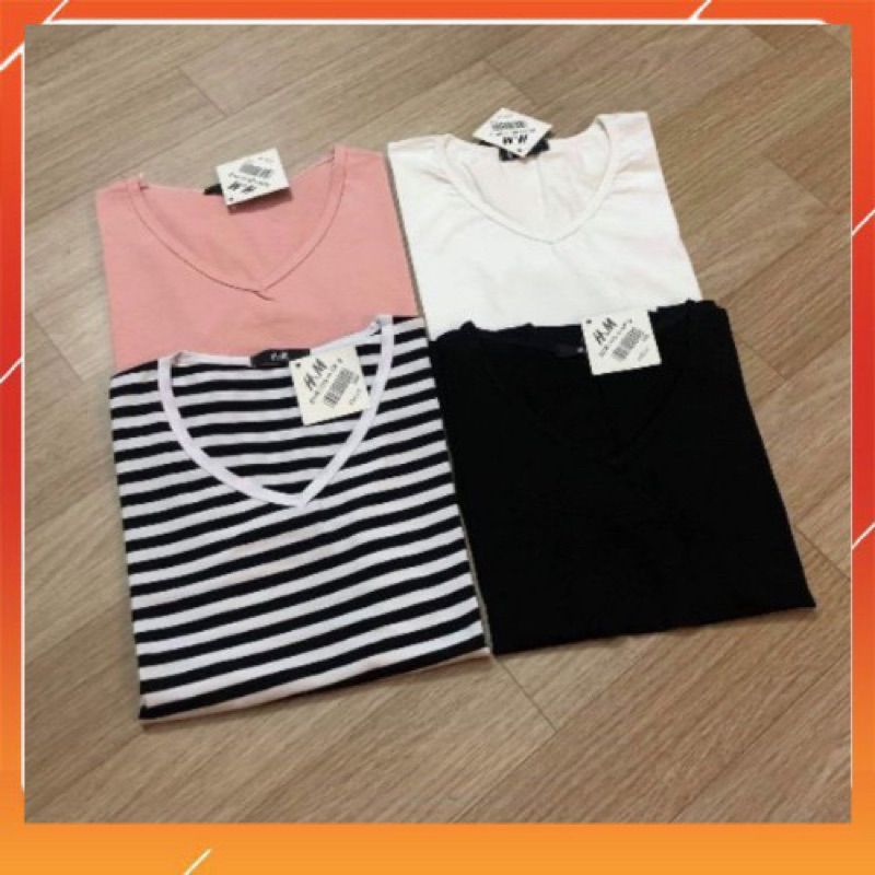 Áo phông HM cổ tim H&M VNXK