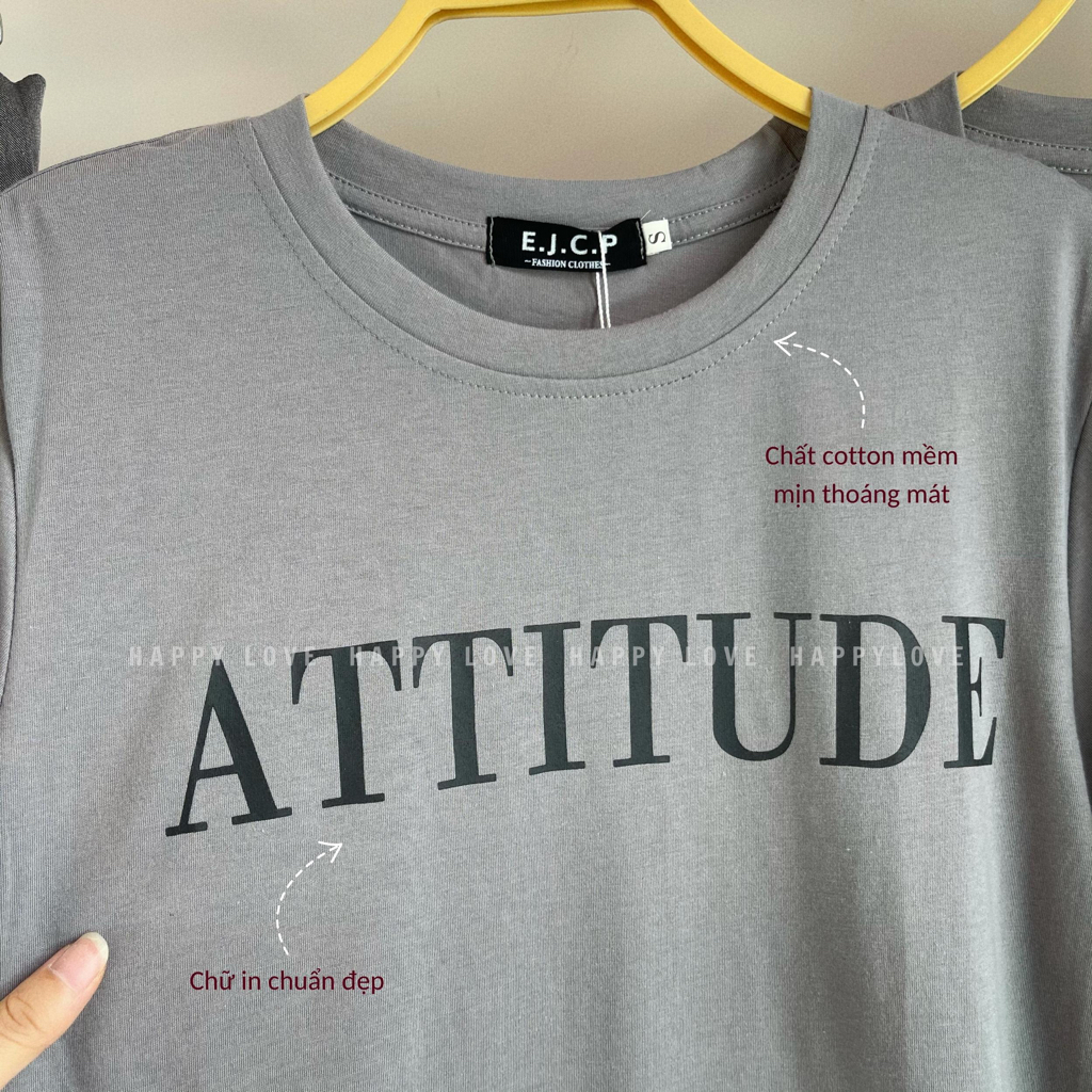 Đồ đôi nam nữ áo phông cặp màu ghi xám thời trang couple HAPPYLOVE áo thun Quảng Châu M010