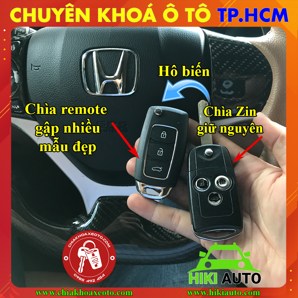 Chìa khoá remote gập Honda Civic 2013-2014, Chìa khoá gập tiện lợi và sang trọng mẫu mã đa dạng nhiều lựa chọn