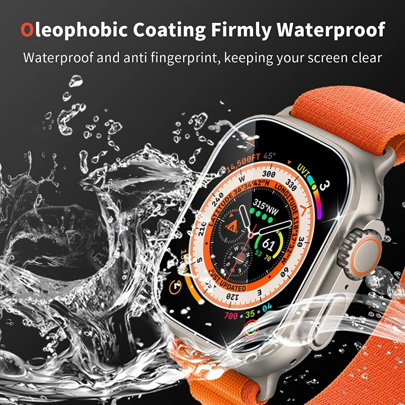 Dán màn hình Cường lực đồng hồ thông minh Hello Watch 2 H11 H12 Ultra 49mm loại 3D full màn và kính phẳng SWA