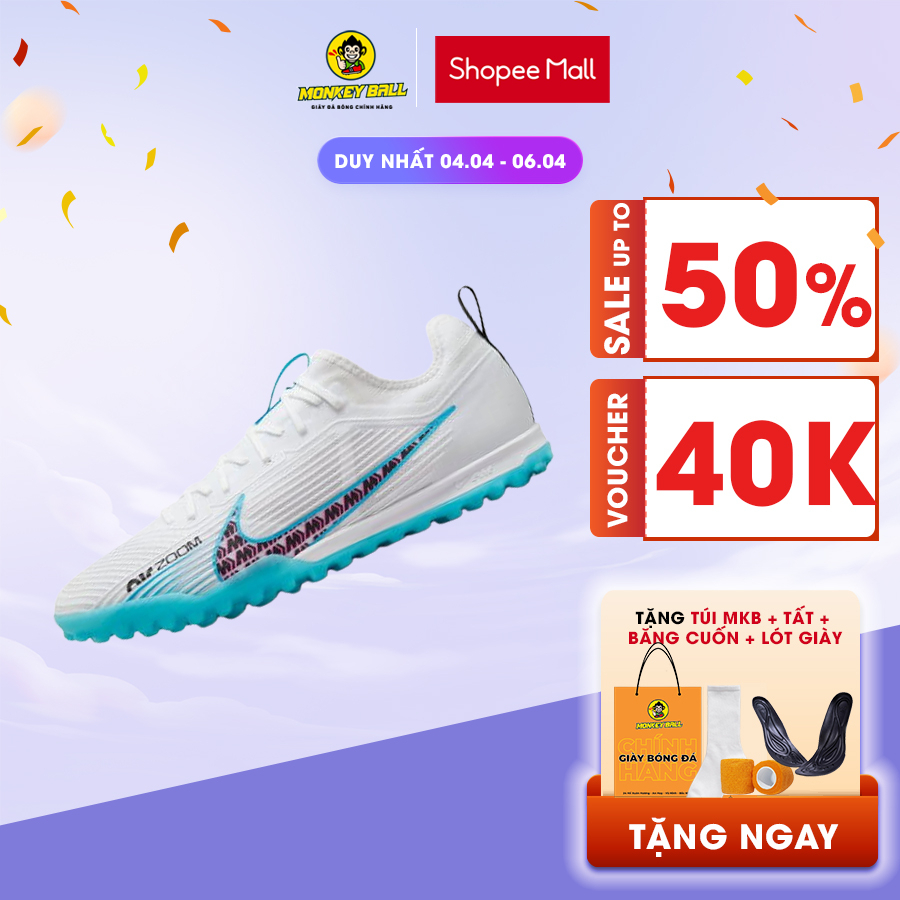 Giày đá bóng chính hãng Nike Mercurial Zoom Vapor 15 Pro "Blast" Pack TF - DJ5605-146 - Trắng / Xanh cho sân nhân tạo