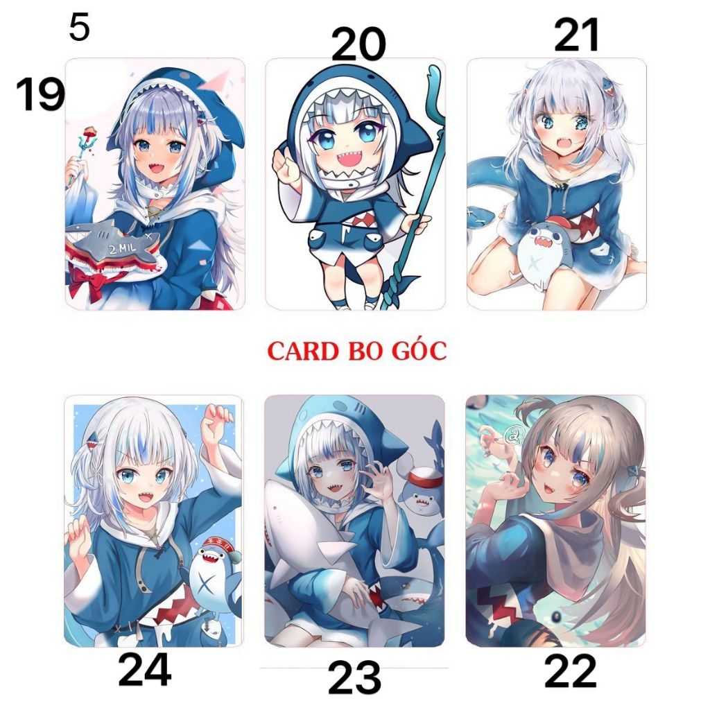 Card bo góc anime Hololive Gawr Gura