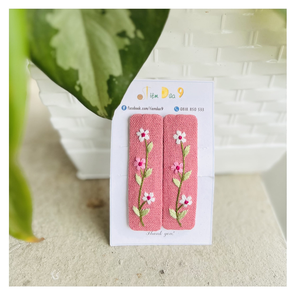 Kẹp tóc thêu tay cao cấp