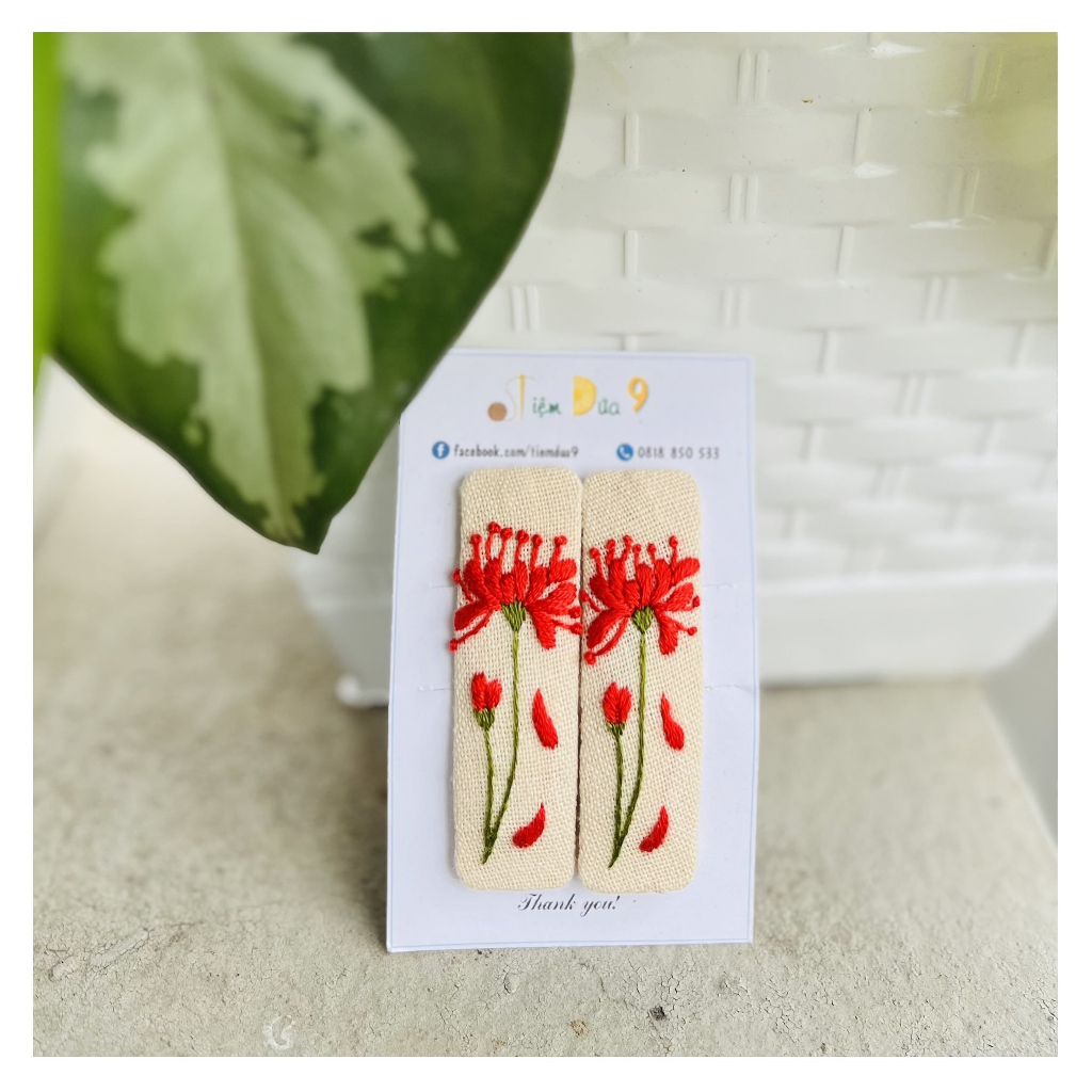 Kẹp tóc thêu tay cao cấp