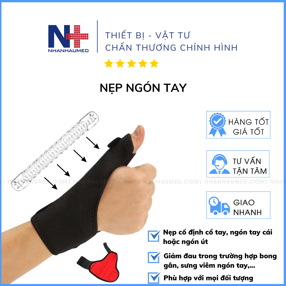Nẹp Ngón Tay - Nẹp Ngón Tay Cái Hỗ Trợ Cố Định Ngón Tay - Sử Dụng Được Cho Ngón Tay Cái Và Ngón Út
