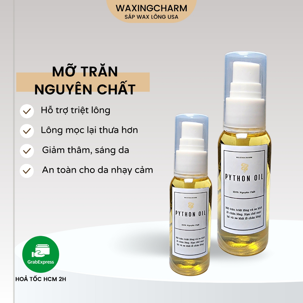 MỠ TRĂN NGUYÊN CHẤT ỨC CHẾ MỌC LÔNG SAU WAX LÔNG TẨY LÔNG