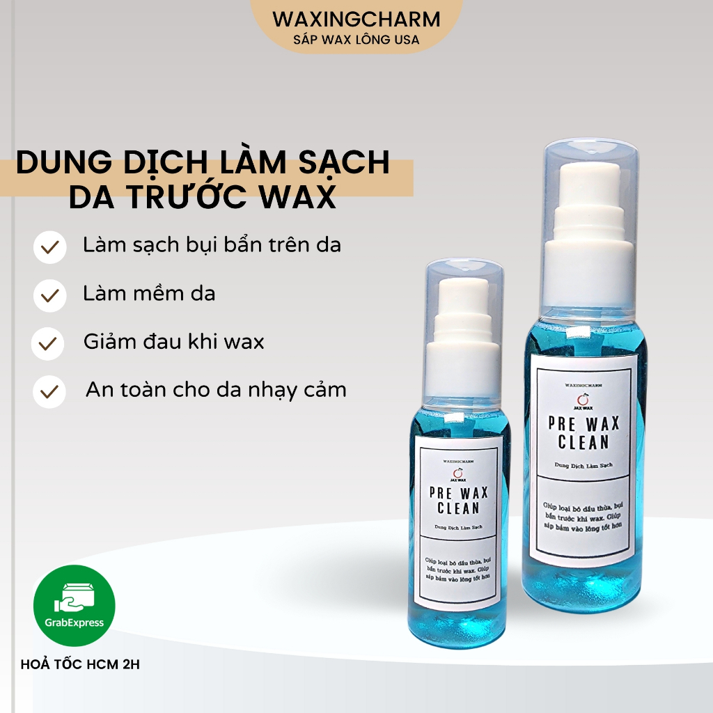 DUNG DỊCH LÀM SẠCH DA TRƯỚC KHI WAX LÔNG TẨY LÔNG JAX WAX CHÍNH HÃNG