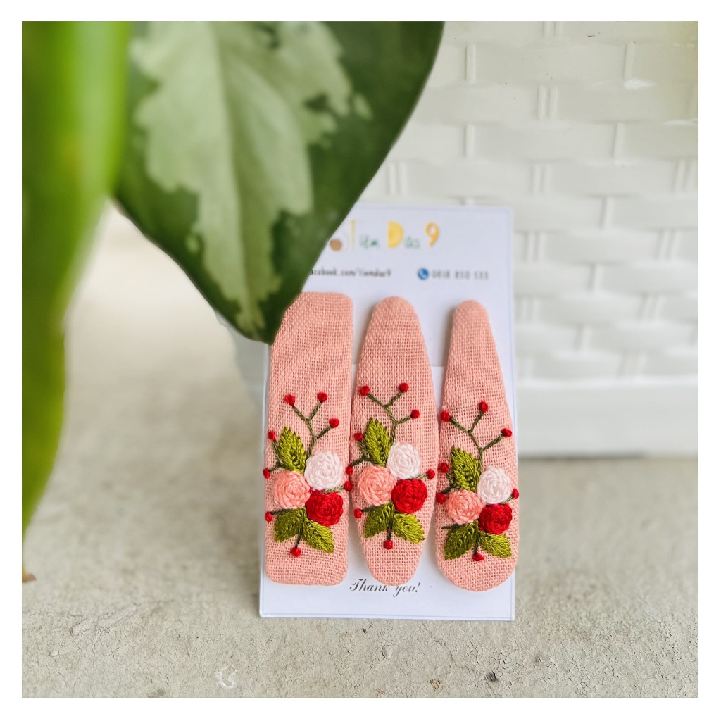 Kẹp tóc thêu tay cao cấp