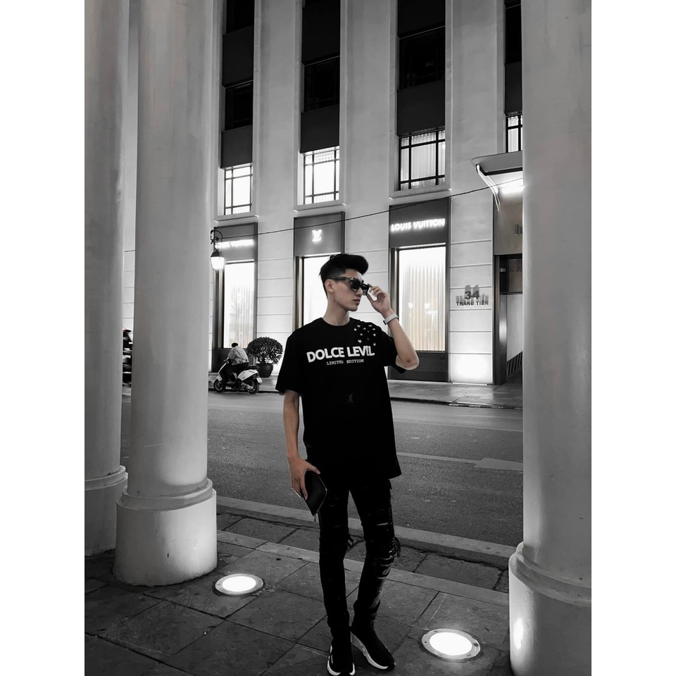 Áo ThunDOLCE LEVEL, DG Ngôi Sao ❤ Áo Phông Cotton Dày Dặn Dáng Rộng Nam Nữ Siêu Hottrend Hè 2023