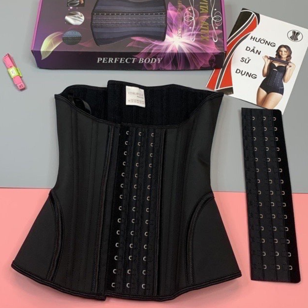 Đai Vitalatex thế hệ mới trơn,đặc,19 xương nhập khẩu từ Italia. Giúp bạn có vòng eo con kiến.