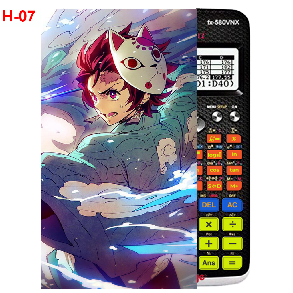 Decal - Hình dán Máy tính CASIO fx570, fx580...anime Kimetsu No Yaiba nhân vật Kamado Tanjirou