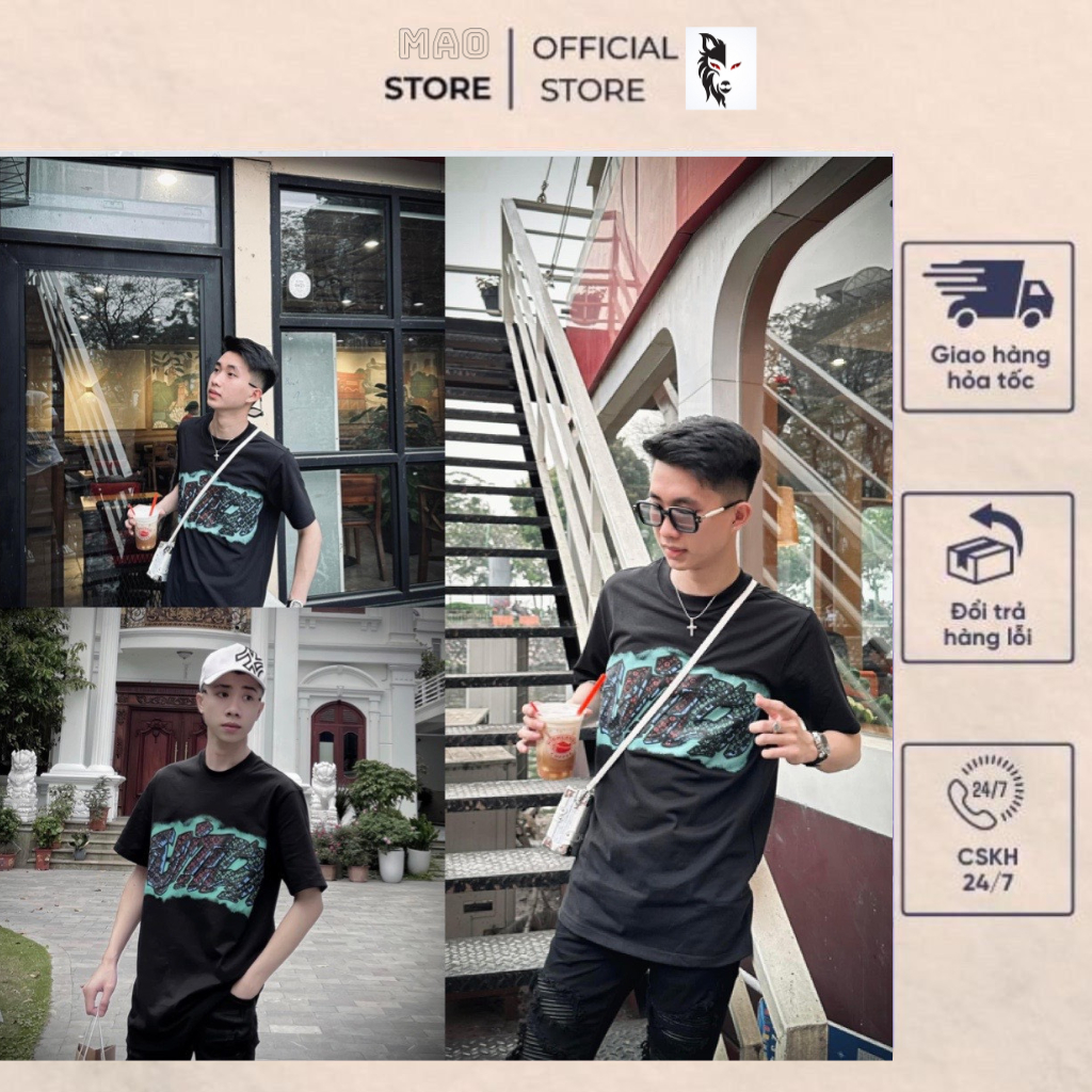 Áo Phông Nam Nữ In Chữ Eo Vì Vân Hoa Trước Ngực - Áo Cộc Tay Siêu Cấp Chất Liệu Cotton Thấm Hút Mô Hôi 2023