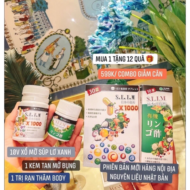 Viên uống giảm cân nâng mông Slim Fit Nhật 1000 giảm cân an toàn