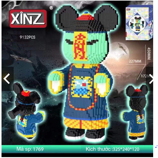 Tốp trend 159k xếp hình đạo sĩ và cương thi cỡ đại 45cm có ngăn kéo , xếp hình siêu đẹp!  đồ chơi quà tặng, trưng bày