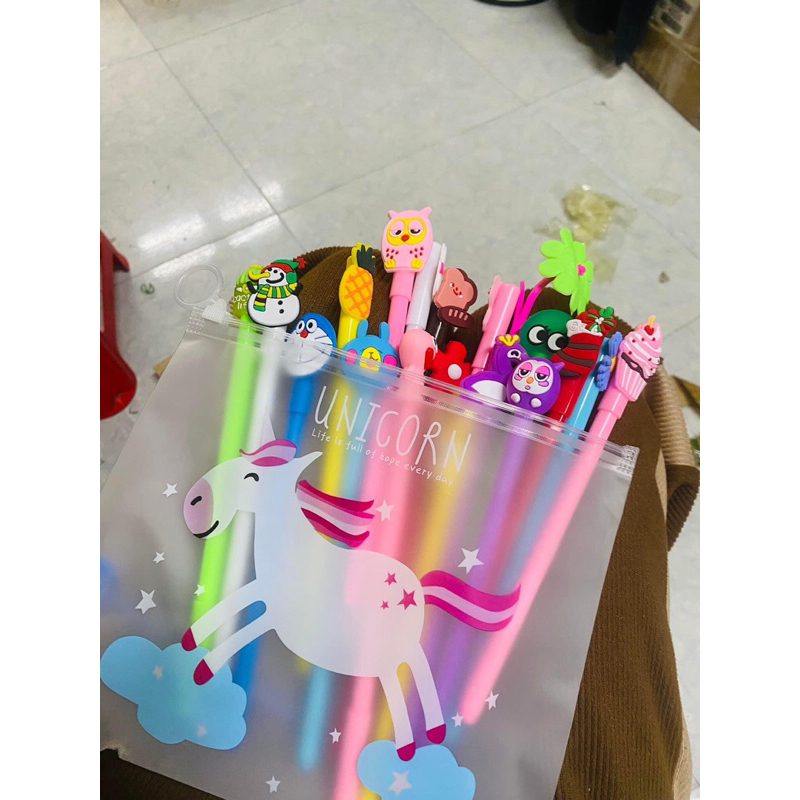 SEt BÚT bi nước cute, bút dễ thương nhiều hình sét 20 bút