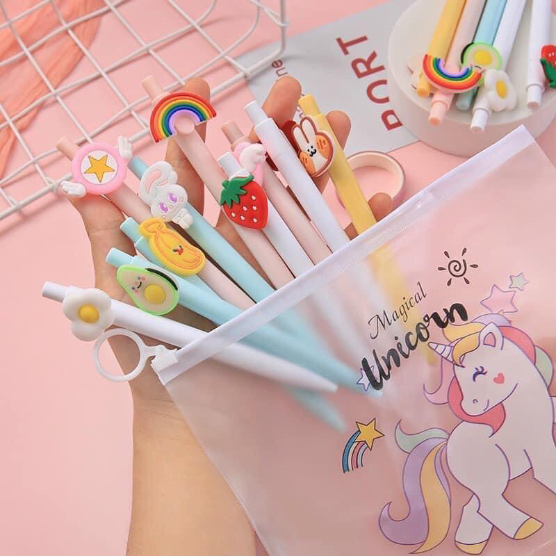 SEt BÚT bi nước cute, bút dễ thương nhiều hình sét 20 bút
