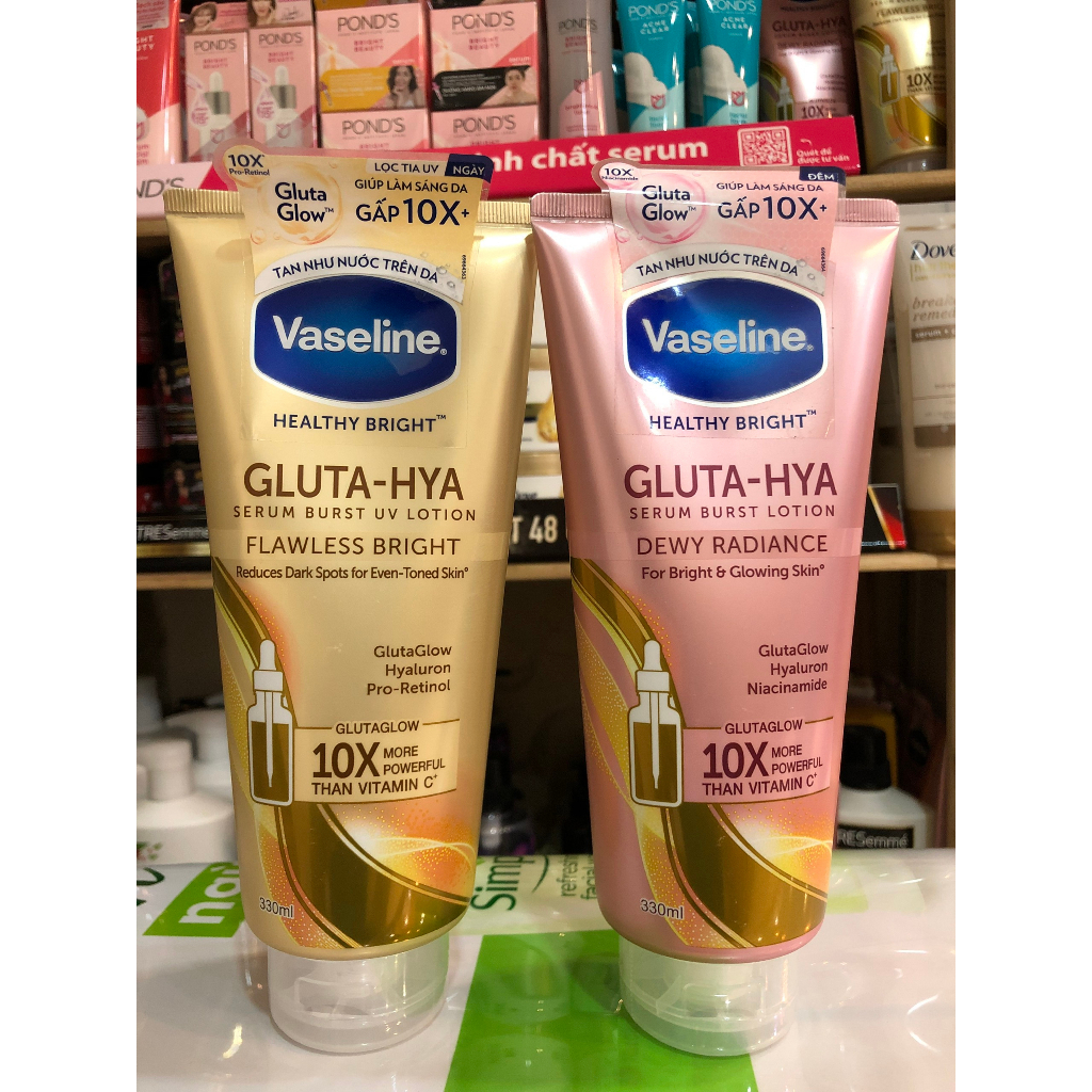 Vaseline healthy bright dưỡng trắng và bảo vệ da 330ml