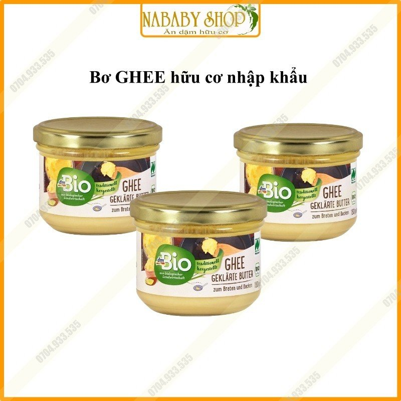 Bơ ghee hữu cơ Ener Bio / DM Bio Đức 180g- Cho bé 7m+