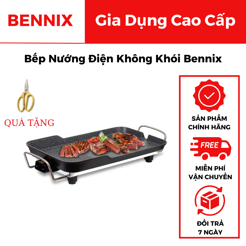 Bếp Nướng Điện Không Khói Bennix Thái Lan BN-11ELG - Bảo Hành Chính Hãng 12 Tháng