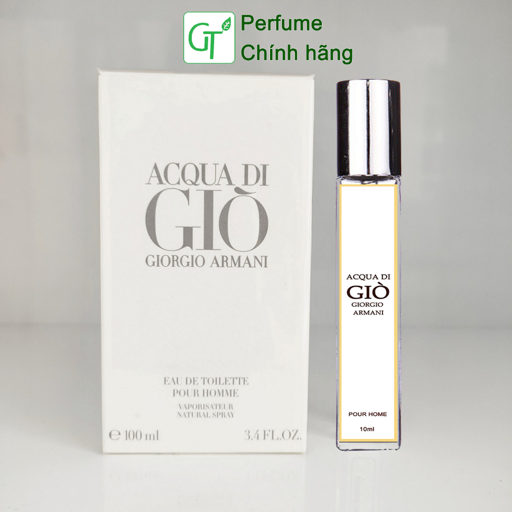 Nước Hoa Nam Mini Chai chiết 10ml -  ACQUA DI GIÒ TRẮNG - PourHomme - Eau de Toilette