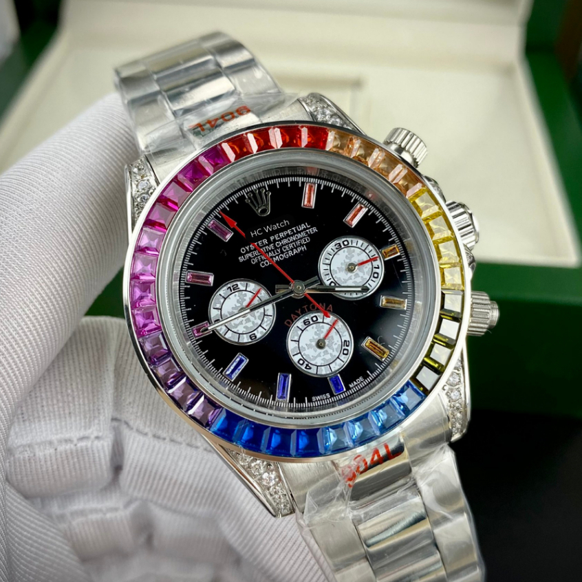 Đồng Hồ Nam RL Daytona, Máy Cơ Nhật Bản, Dây Kim Loại, Size 40mm, Mặt Kính Saphire Chống Xước, Chống Nước 5ATM
