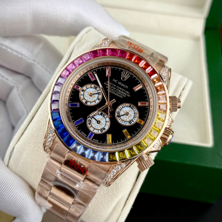 Đồng Hồ Nam RL Daytona, Máy Cơ Nhật Bản, Dây Kim Loại, Size 40mm, Mặt Kính Saphire Chống Xước, Chống Nước 5ATM