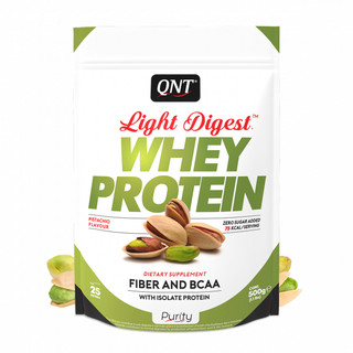 Whey protein isolate thực vật bột tăng cơ giảm mỡ tập gym QNT light digest Whey protein vị pistachio - 500g BFitnes