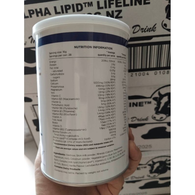 (Nội địa úc) Sữa Non Alpha Lipid Lifeline 450gram