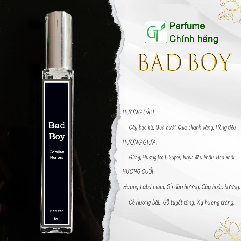 Nước Hoa Nam Mini Chai chiết 10ml - Bad Boy EDP - Lưu hương lâu
