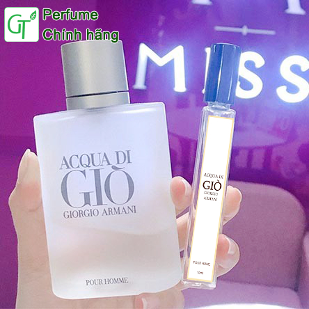 Nước Hoa Nam Mini Chai chiết 10ml -  ACQUA DI GIÒ TRẮNG - PourHomme - Eau de Toilette