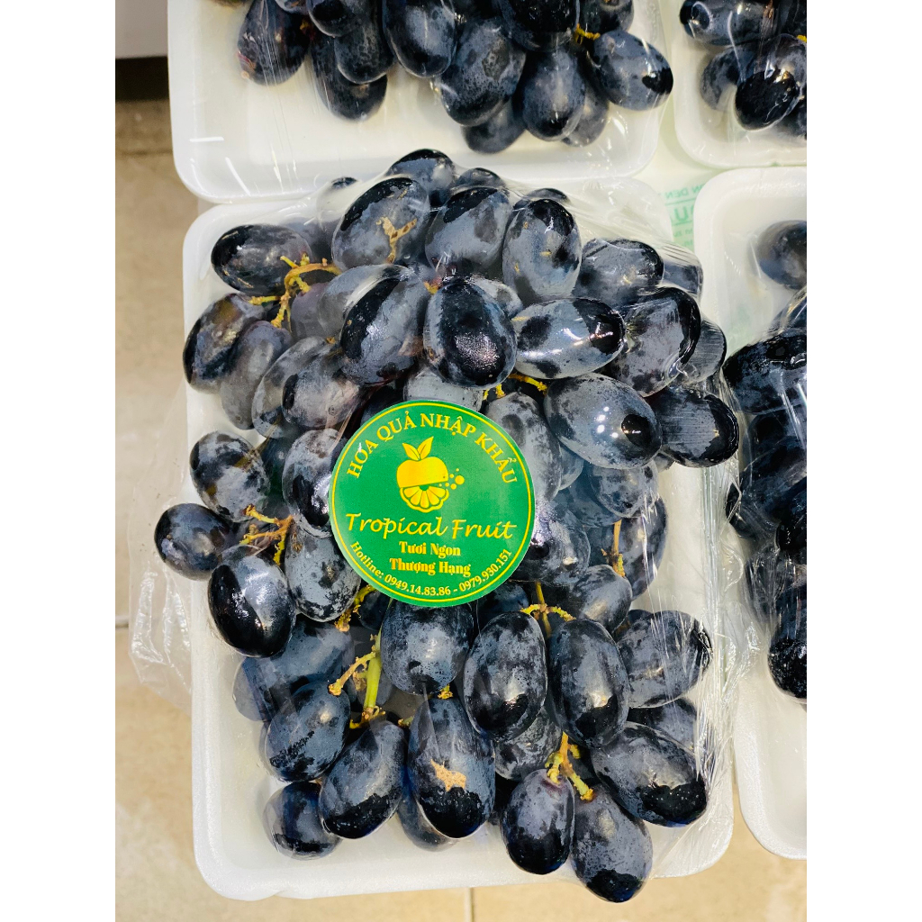 1KG Nho Đen Sweet Siêu Giòn Ngọt Không Hạt, Không Chát Vỏ Tươi Ngon Cứng Quả