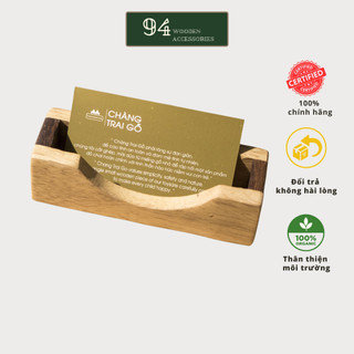 Hộp gỗ đựng namecard, dụng cụ văn phòng, nhỏ gọn tiện ích, hộp đựng danh thiếp, 100% gỗ tự nhiên, vân gỗ tự nhiên