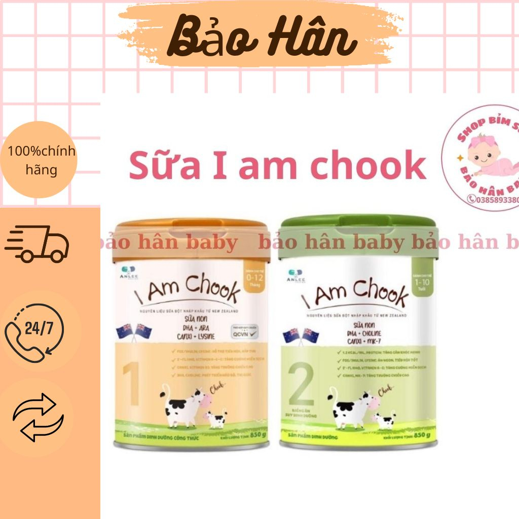 Sữa I Am Chook sữa dinh dưỡng phát triển chiều cao cân nặng trí não cho bé đủ số date mới nhất