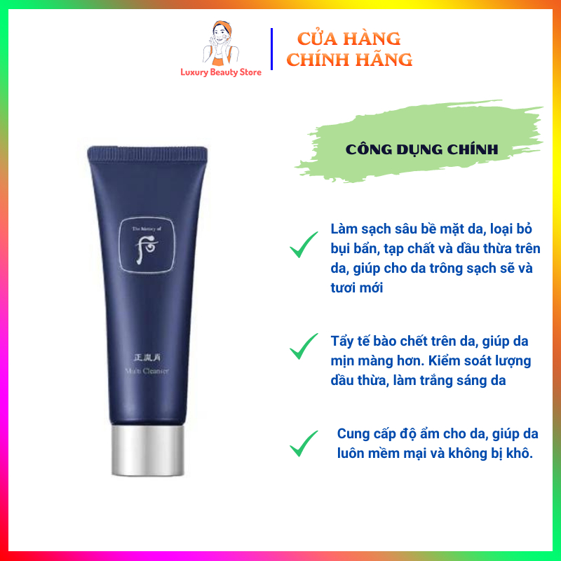 Sữa Rửa Mặt Dành Cho Nam Whoo Jungyooncho Multi Cleanser 40ml