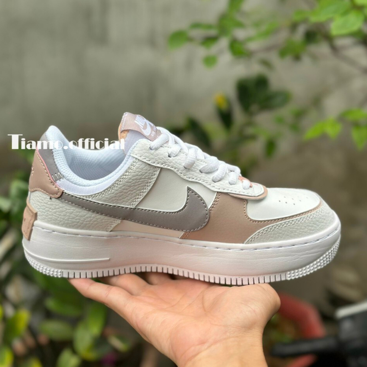 Giày Thể Thao Ni,ke AF1 Shadow Amethyst Ash Màu Trắng Hồng Cho Nam Nữ