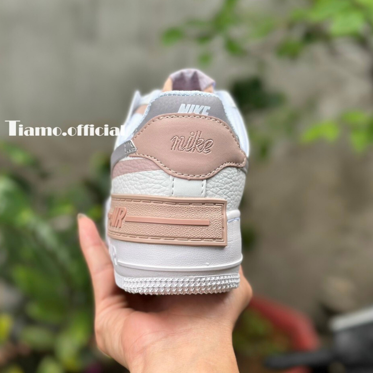 Giày Thể Thao Ni,ke AF1 Shadow Amethyst Ash Màu Trắng Hồng Cho Nam Nữ