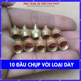 10 nắp chụp vặn vòi van loại dày xe máy xe đạp xe hơi ô tô