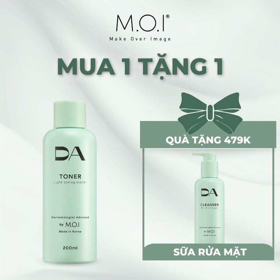 COMBO SỮA RỬA MẶT + NƯỚC THẦN TONER - DA by MOI Cosmetics HỒ NGỌC HÀ - Hàng chính hãng