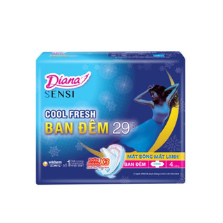 Băng Vệ Sinh Diana Sensi Cool Fresh Night 29cm gói 4 miếng