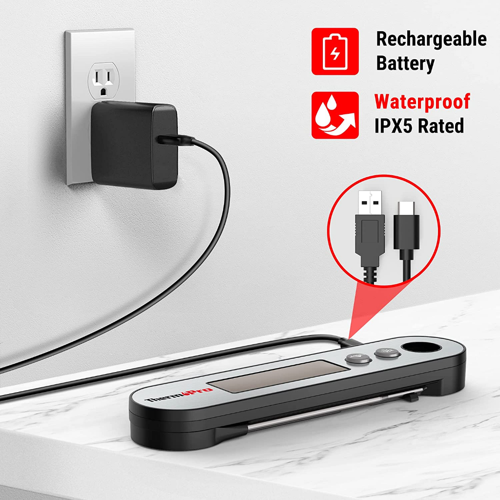 Nhiệt Kế điện tử ThermoPro nấu ăn làm bánh - 2 đầu dò nhiệt