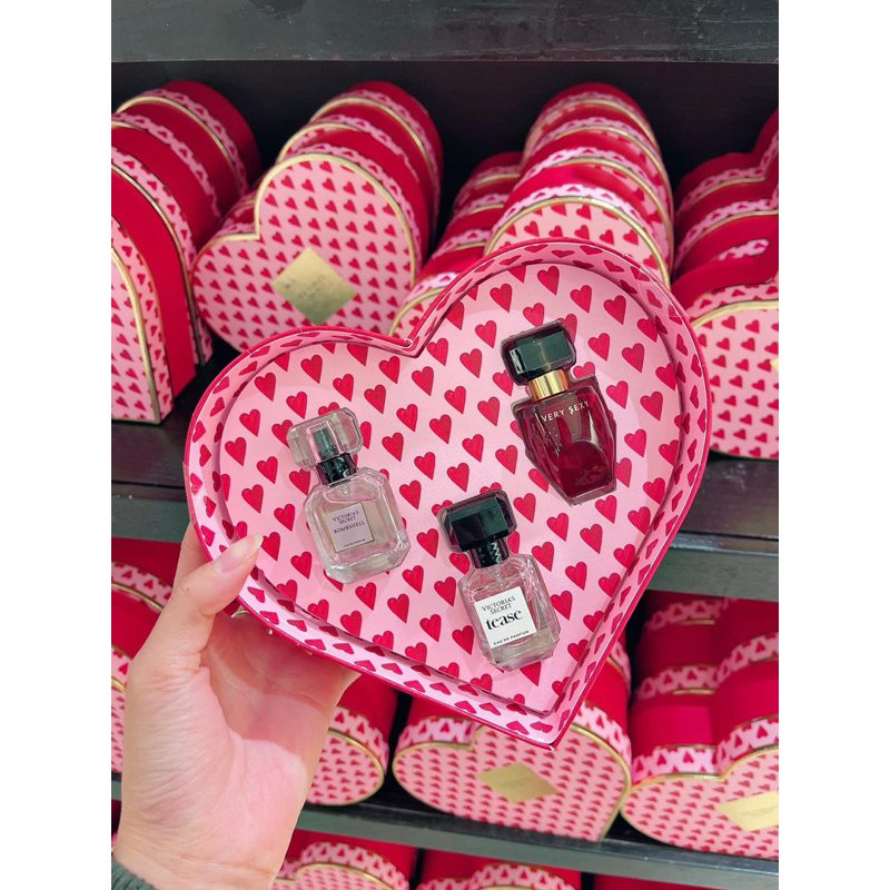 Set nước hoa trái tim VICTORIA’S SECRET TRIO 3 mùi best selller của hãng full box